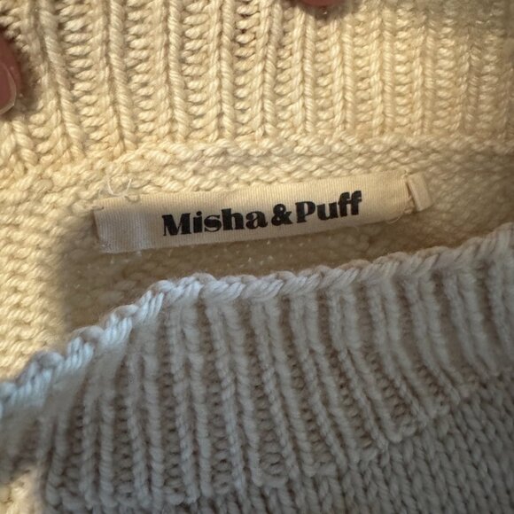 Misha and Puff Popcorn Sweater Merino Wool in String - Picture 4 of 4